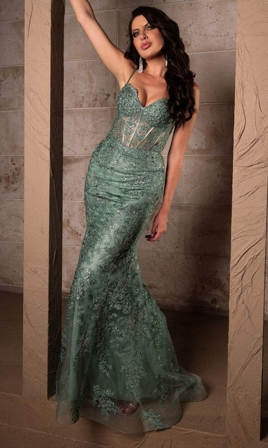 May Queen RQ8138 - Embroidered Sleeveless Prom Gown