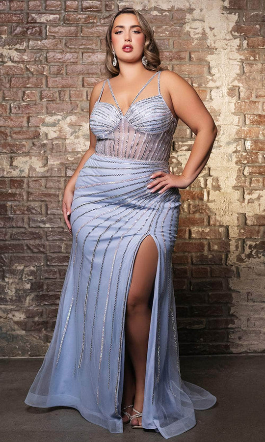 May Queen RQ8150 - Sparkling Rhinestone Sleeveless Prom Gown