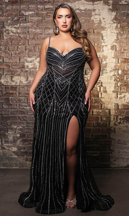 May Queen RQ8161 - Beaded Sweetheart Neckline Prom Gown