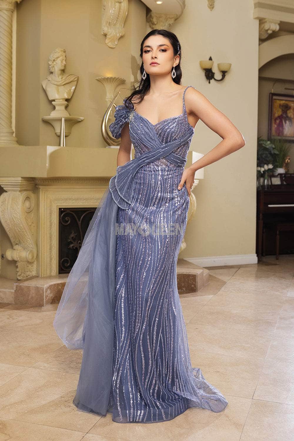 Sweetheart Strapless Sheath Gown by Royal Queen