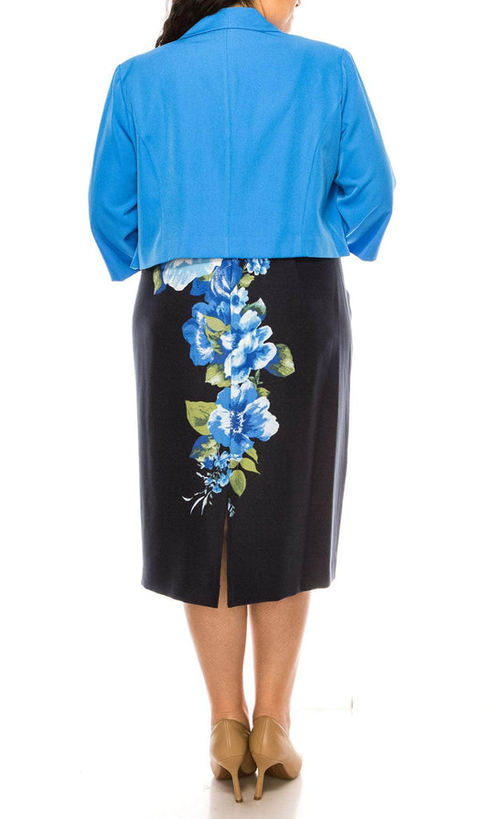 Maya Brooke 27491 - Jacket Floral Sheath Dress