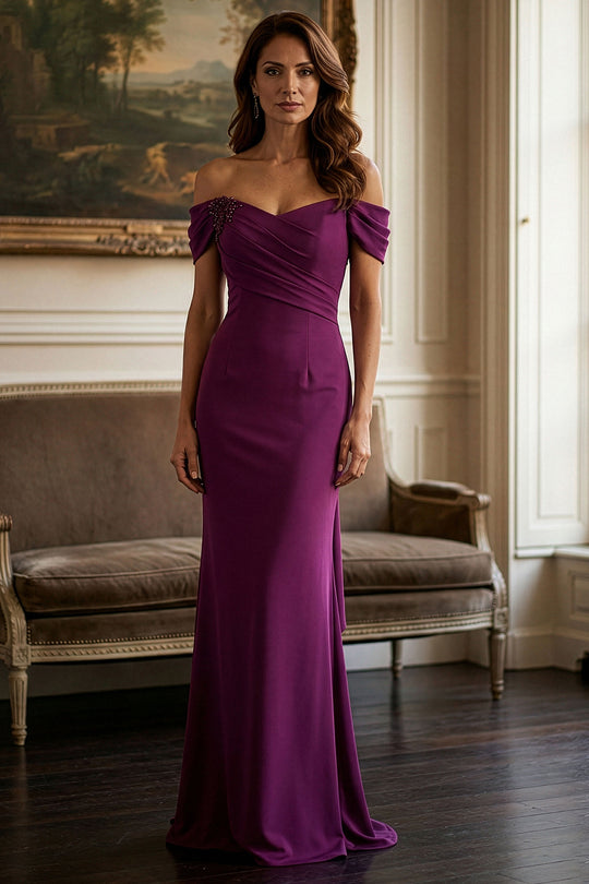 MGNY By Mori Lee 2070042 - Beaded Brooch Off Shoulder Evening Gown