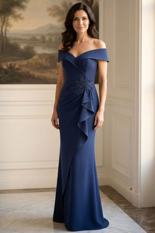 MGNY By Mori Lee 2070050 - Ruffle Detail Off Shoulder Evening Gown