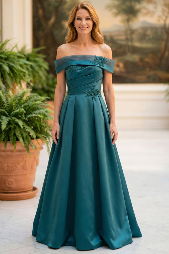 MGNY By Mori Lee 2070065 - Scoop Neck Mikado Pleated Evening Gown