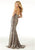 MGNY by Mori Lee 45017SC - Snake Print Deep V-Neck Prom Gown Special Occasion Dress