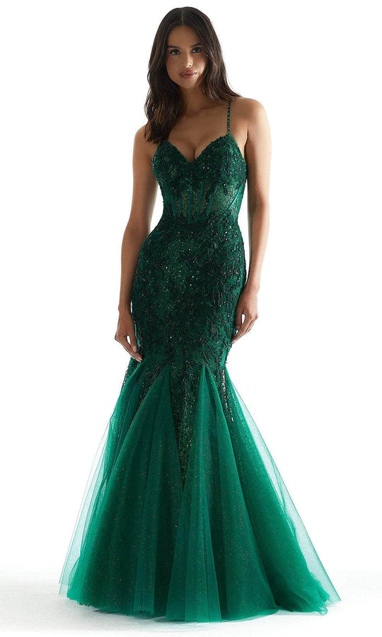 MGNY By Mori Lee 47085 - Beaded Embroidered Mermaid Prom Gown