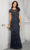 MGNY By Mori Lee 72426SC - Keyhole Back Beaded Evening Dress Evening Dresses 10 / Navy