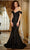MGNY by Mori Lee 72805 - Brocade Mermaid Evening Gown Special Occasion Dress 00 / Black