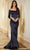 MGNY by Mori Lee 72808 - Quarter Sleeve Satin Evening Gown Special Occasion Dress 00 / Black
