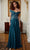MGNY by Mori Lee 72814 - Floral Beaded Evening Gown Special Occasion Dress 00 / Teal