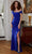 MGNY by Mori Lee 72821 - Draped Strapless Evening Gown Special Occasion Dress 00 / Royal