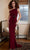 MGNY by Mori Lee 72824 - Ruched One Shoulder Evening Gown Special Occasion Dress 00 / Wine