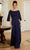 MGNY by Mori Lee 72829 - Cape Sleeve A-Line Evening Gown Special Occasion Dress 00 / Navy