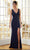 MGNY by Mori Lee 72835 - Beaded Sheath Evening Gown Evening Dresses 00 / Navy