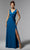 MGNY by Mori Lee 72903 - Floral Accented Evening Dress Evening Dresses 00 / Marine