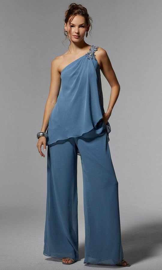 MGNY By Mori Lee 72912 - Beaded Applique Pantsuit