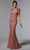MGNY by Mori Lee 72920 - Applique Cap Sleeve Evening Dress Evening Dresses 00 / Rosewood