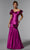 MGNY by Mori Lee 72928 - Floral Ruffle Evening Dress Evening Dresses 00 / Berry