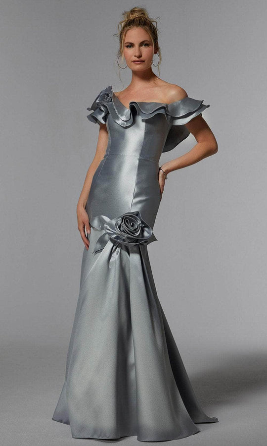 MGNY By Mori Lee 72928 - Floral Ruffle Evening Dress