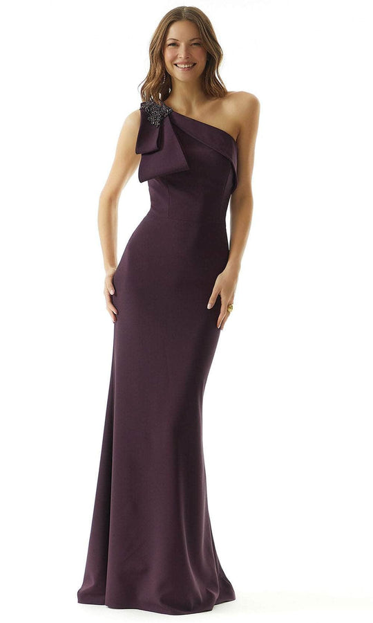 MGNY By Mori Lee 73011 - One Shoulder Bow Evening Dress