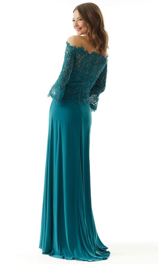 MGNY by Mori Lee 73028 - Bell Sleeve Lace Evening Dress