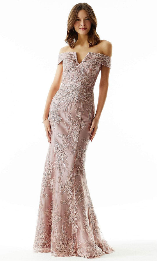MGNY by Mori Lee 73031 - Embellished Off Shoulder Evening Dress