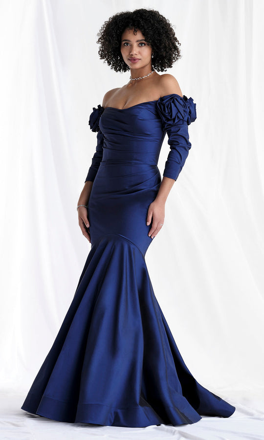 MGNY By Mori Lee 73151 - Off Shoulder Scoop Trumpet Gown