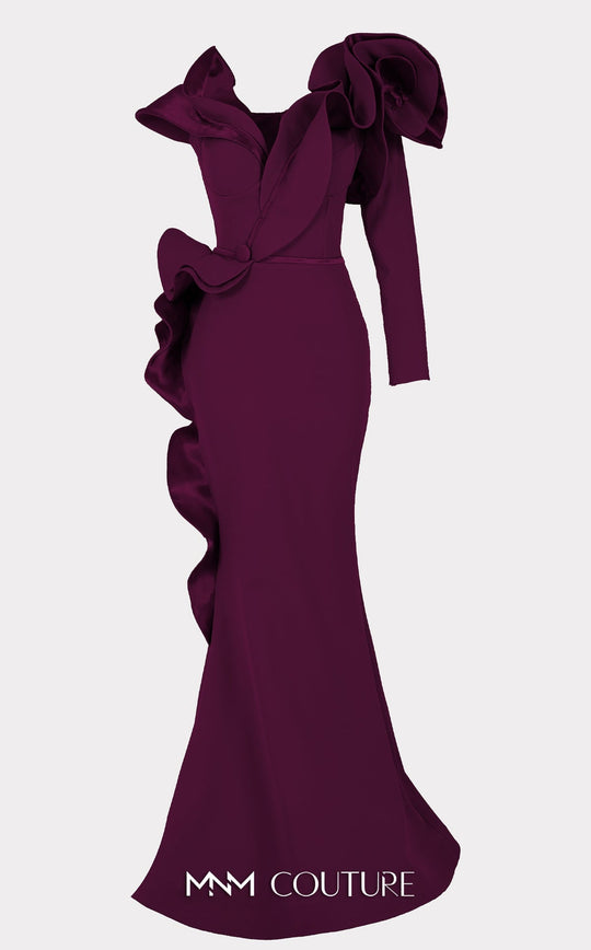 MNM Couture 2714 Structural Ruffle Mermaid Dress