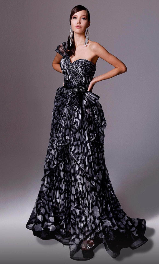 MNM Couture 2717 - Pleated A-line Long Gown