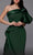 MNM COUTURE 2722 - Puffed Sleeve Asymmetric Evening Gown Special Occasion Dress