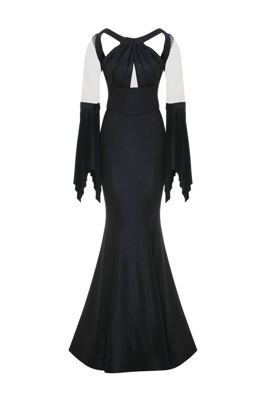 MNM Couture 2751 - Flutter Long Sleeve Mermaid Gown