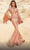 MNM Couture 2751 - Flutter Long Sleeve Mermaid Gown Pageant Dresses 4 / Pink