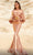 MNM Couture 2752 - Off-Shoulder Long Sleeve Evening Gown Evening Dresses 4 / Pink