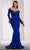 MNM Couture 2791 - Drape Embellished Mermaid Gown Mother of the Bride Dresses 4 / Blue