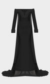 MNM COUTURE 2793 - Off Shoulder Split Cape Gown Special Occasion Dress8