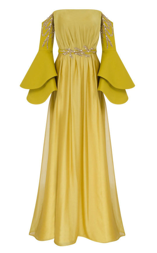 MNM Couture B1103 - Gilt Beaded A-Line Dress