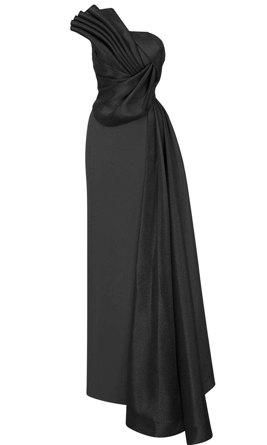 MNM Couture B1130 - One Shoulder Draped Evening Dress