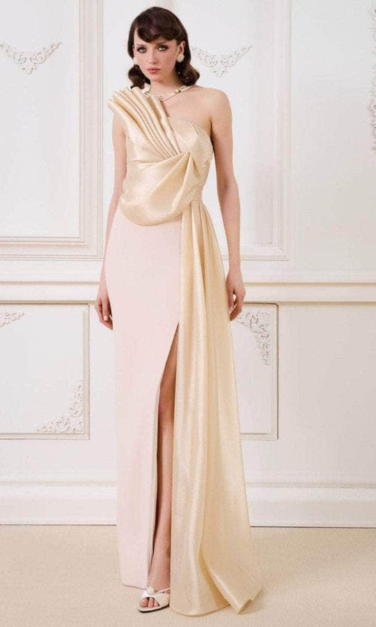 MNM Couture B1130 - One Shoulder Draped Evening Dress