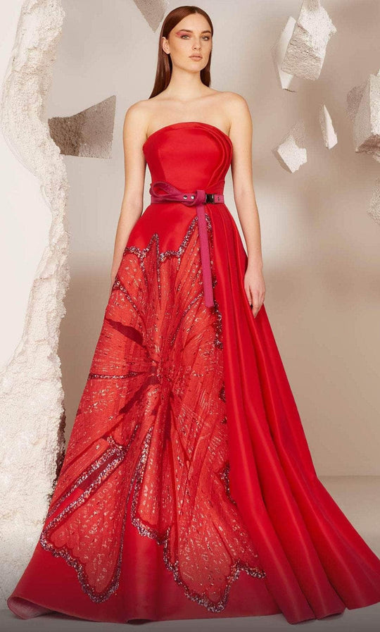 MNM Couture E0013 - Straight Across A-Line Evening Gown