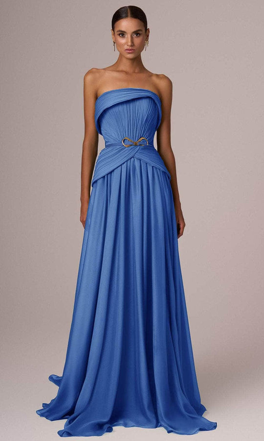 MNM Couture E0082 - Strapless Pleated A-Line Gown