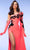 MNM COUTURE F02803 - Off Shoulder Draped Evening Gown Special Occasion Dress