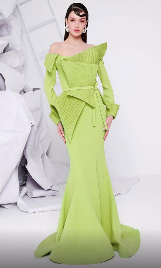 MNM Couture F02846 - Off Shoulder Ruched Evening Gown