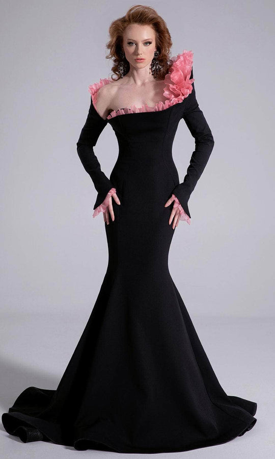 MNM Couture F02905 - Ruffled Trim Mermaid Gown