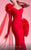 MNM Couture G1211 - Fringed Accent One Shoulder Evening Gown Evening Dresses 14 / Red