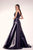 MNM COUTURE G1419 - Metallic Pleated Overskirt Gown Special Occasion Dress