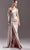 MNM COUTURE G1519 - Asymmetric Pleated Evening Dress Evening Dresses