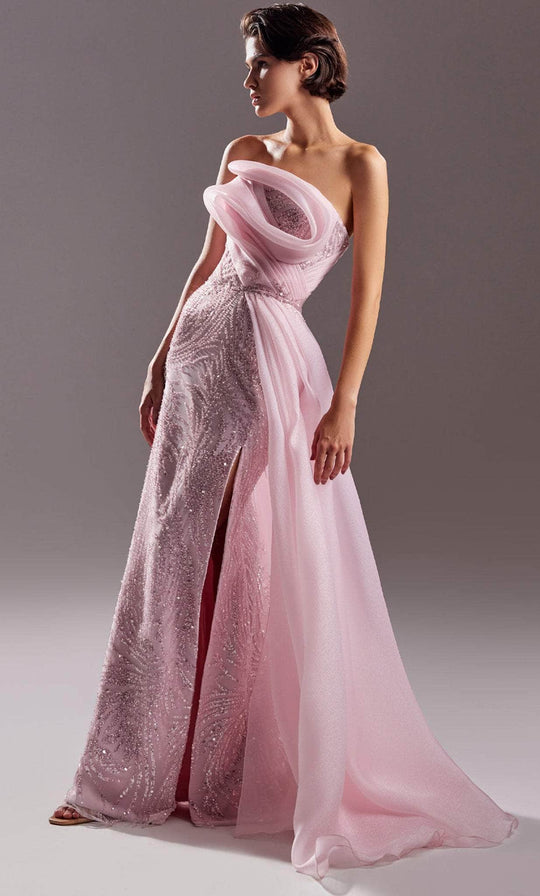 MNM Couture G1524 - Embellished Strapless Prom Gown