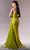 MNM Couture G1617 - Pleat Ornate Evening Dress with Slit Evening Dresses