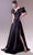 MNM Couture G1619 - Ribbed Bodice Draped Organza Gown Prom Dresses