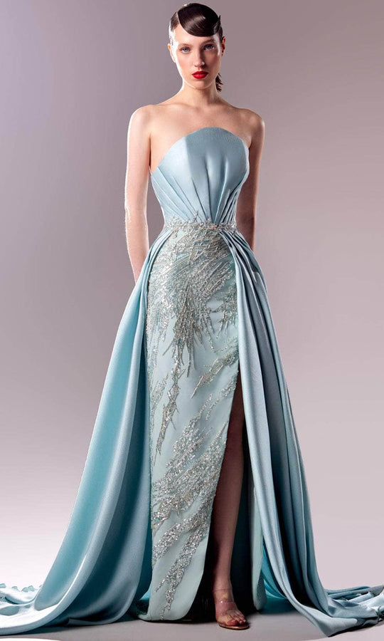 MNM Couture G1627 - Strapless Inverted Scoop Neck Gown